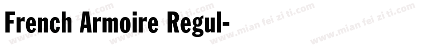 French Armoire Regul字体转换